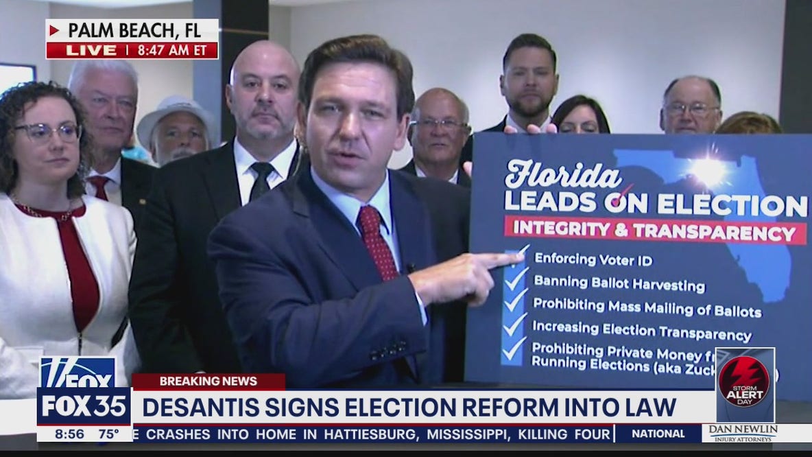 DeSantis signs elections voting bill, legal fight begins